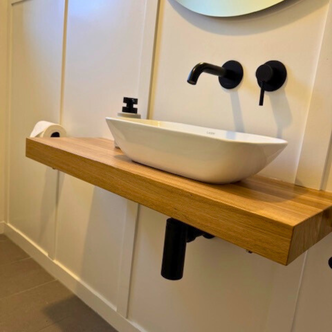 Thick Solid Timber Bathroom Vanity Top