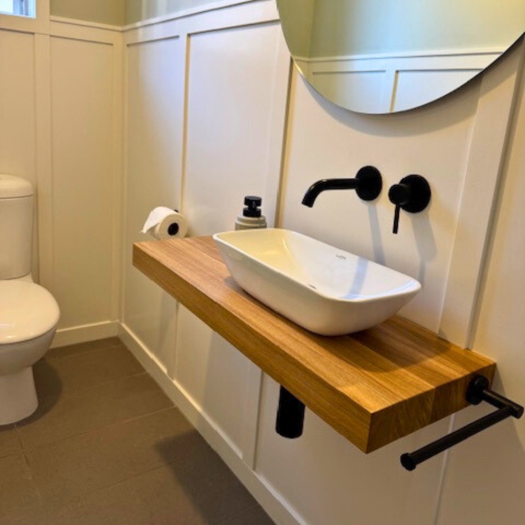 Thick Solid Timber Bathroom Vanity Top