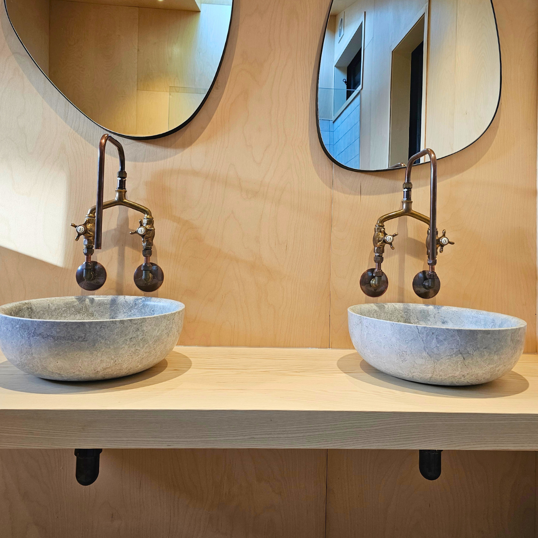 Thick Solid Timber Bathroom Vanity Top