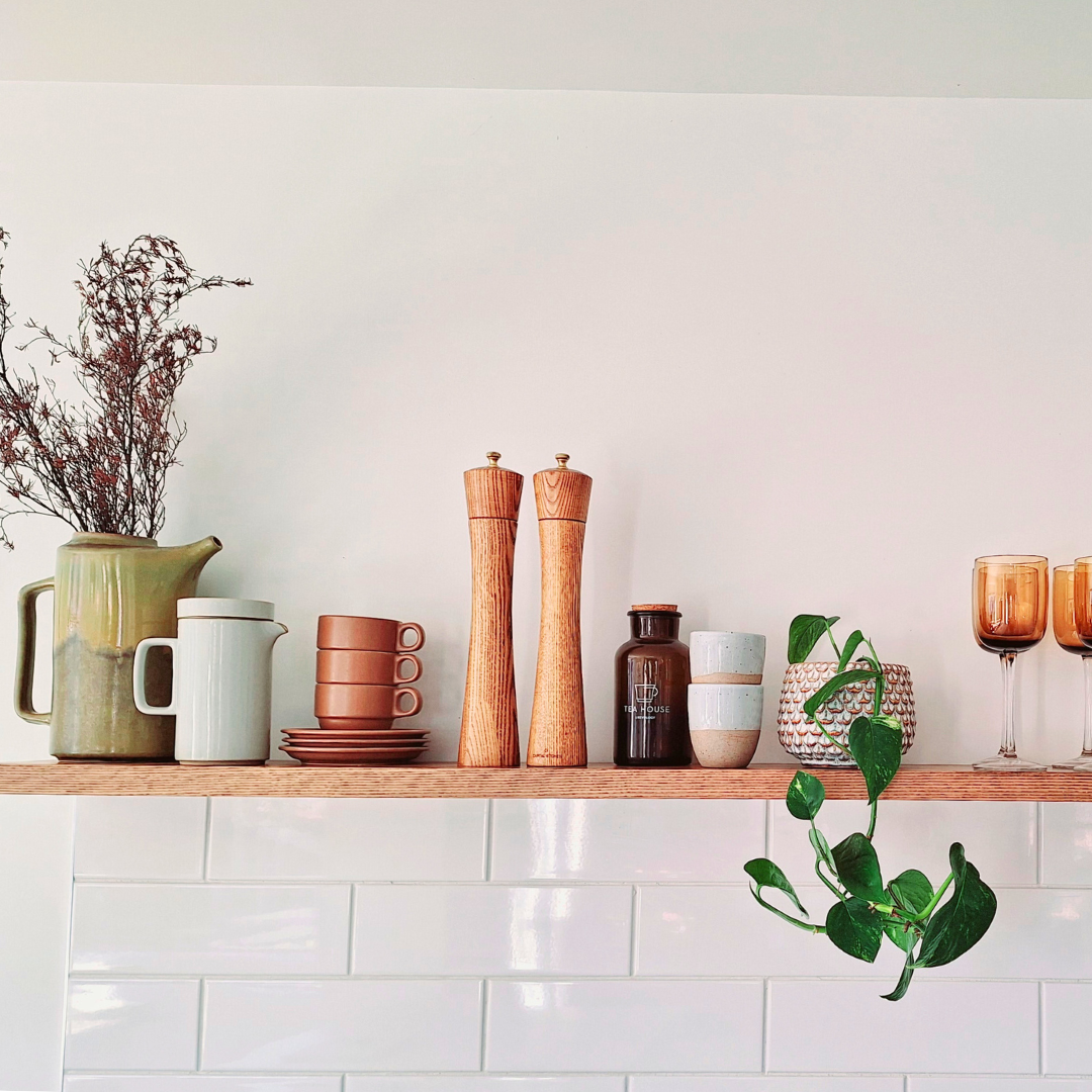 The Slimline Solid Timber Shelf from 200mm in length to 3000mm.