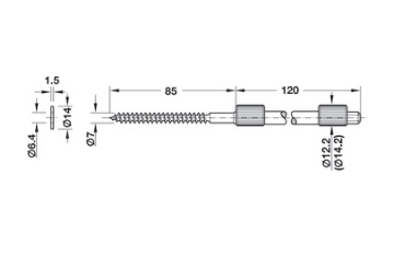 Stud Screw for Slimline Range