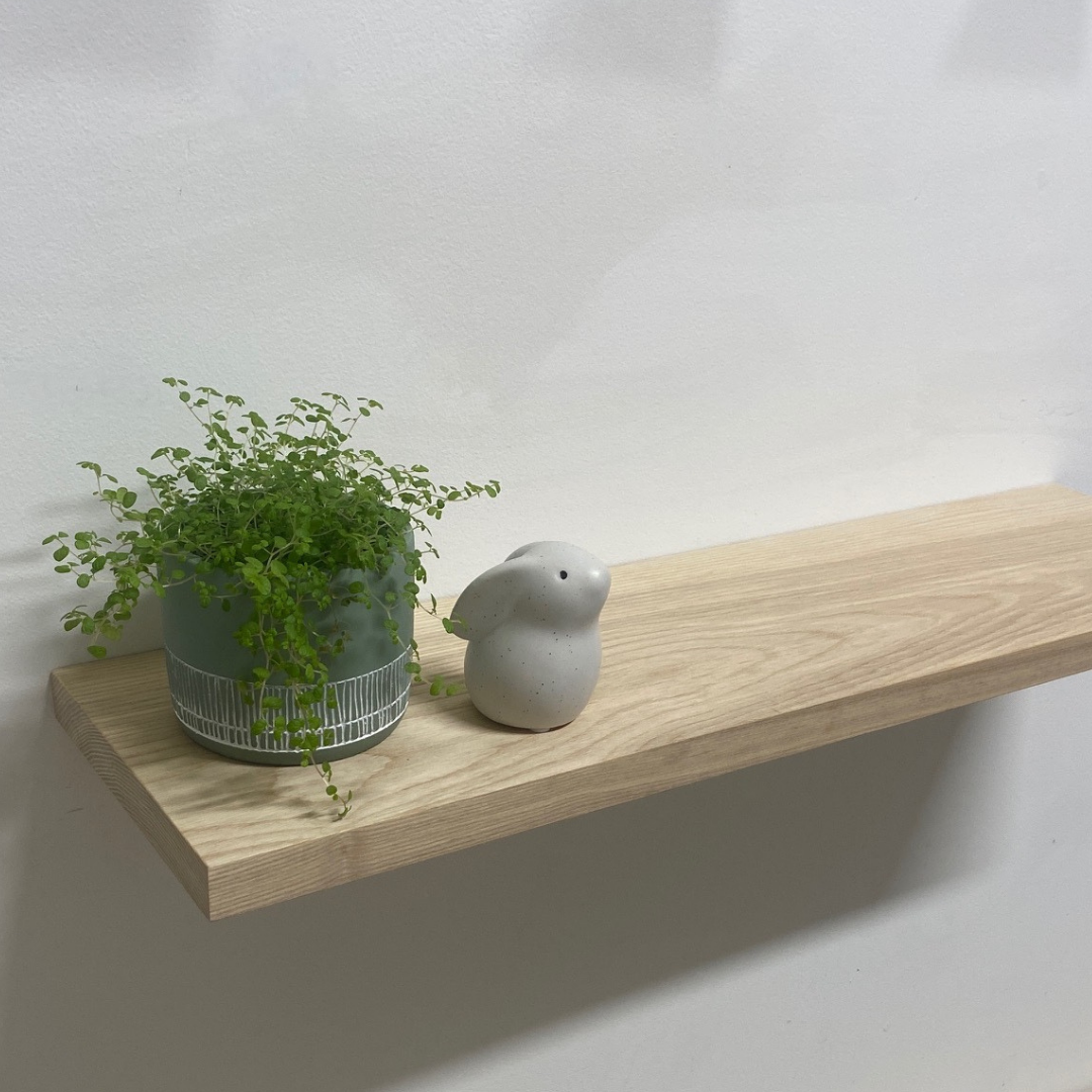 The Slimline Solid Timber Shelf from 200mm in length to 3000mm.