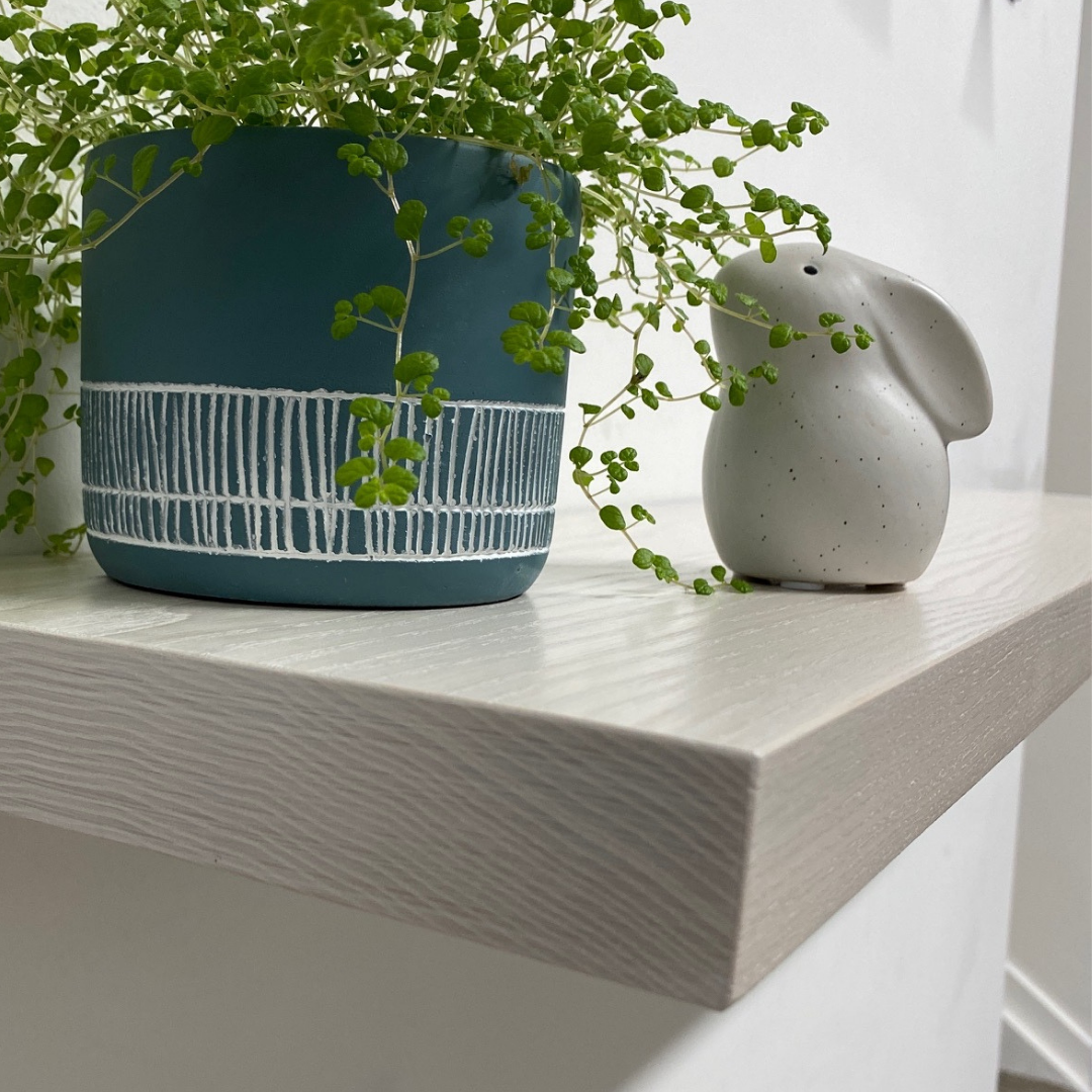 The Slimline Solid Timber Shelf from 200mm in length to 3000mm.